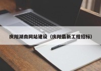 庆阳湖南网站建设（庆阳最新工程招标）